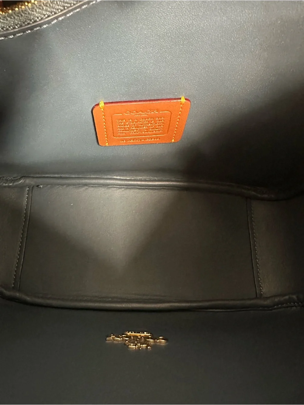 Coach Denim Signature Shoulder Bag in Blue